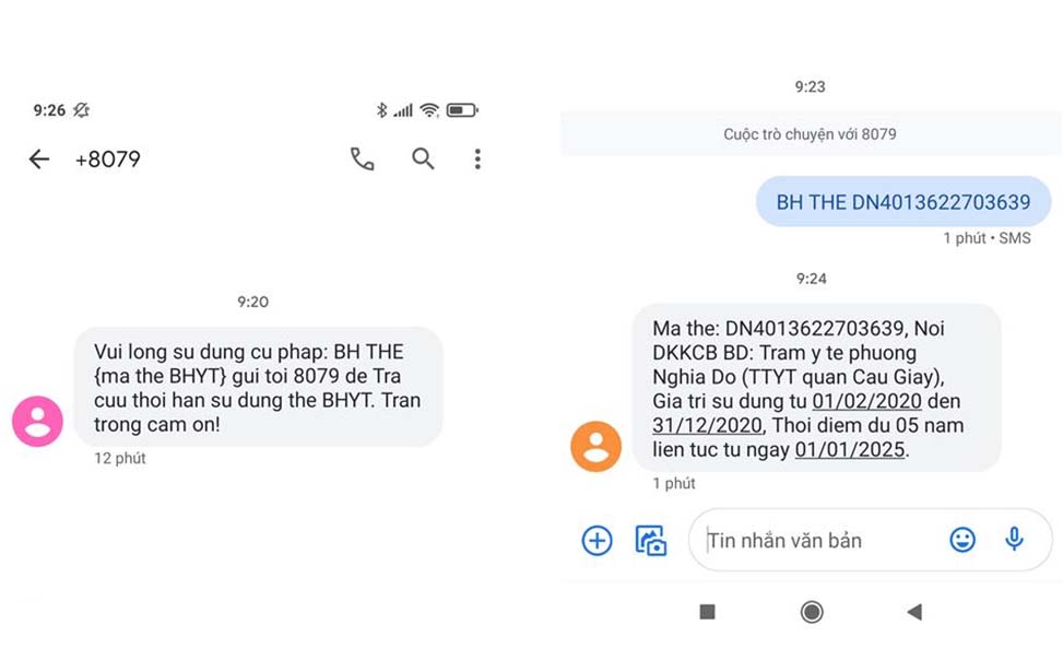 Hướng dẫn cách tra cứu gia strij sử dụng thẻ BHYT qua tin nhắn SMS