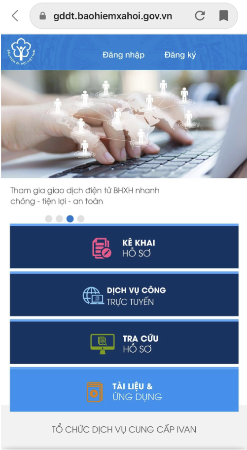 Kiểm tra tình hình hẹn nộp hồ sơ BHXH qua website